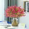 12 Bundles UV Resistant Artificial Outdoor Flowers for Garden Patio, Realistic Fake Spring Flowers No Fade, Zero Maintenance Faux Plants for Outside Decor for Porch & Window Box-Fuchsia